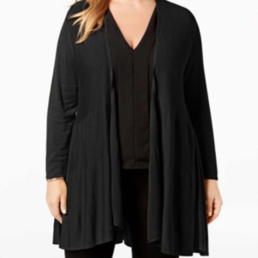 Alfani Plus Size Tiered Open-Front Cardigan